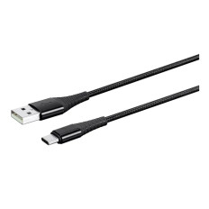 Monoprice 31203 | AtlasFlex Series Durable USB 2.0 USB-C to USB-A Charge & Sync Reinforced Nylon-Braid Cable 3ft Black