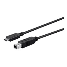 Monoprice 33457 | 2.0 USB-C to USB-B Printer Cable 480 Mbps 6.6ft Black