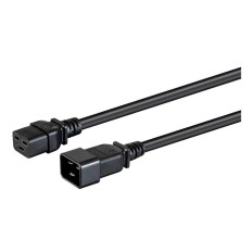 Monoprice 35059 | Heavy Duty Extension Cord IEC 60320 C20 to IEC 60320 C19 12AWG 20A SJTW 250V Black 6ft