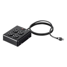 Monoprice 35099 | Heavy Duty 4 Outlet Metal Surge Protector Power Box 180 Joules 6ft Cord Black