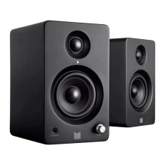 Monoprice 35374 | MM-3 Powered Multimedia Speakers with Bluetooth with Qualcomm aptX Audio (Pair) Black