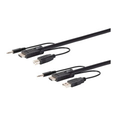 Monoprice 36646 | Switch Series HDMI USB 3.5mm Audio Combo Cable for KVM Switches 1.5ft