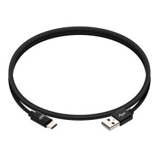 Monoprice 38901 | Palette Series USB 2.0 USB-C to USB-A Charge and Sync Nylon-Braid Cable 6ft Black