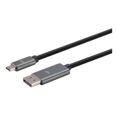 Monoprice 39240 | Bidirectional USB-C to DisplayPort Cable 4K-60Hz Thunderbolt 4/3 Compatible Black 6ft