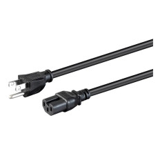 Monoprice 40070 | Heavy Duty Power Cord NEMA 5-15P to IEC 60320 C15 14AWG 15A/1875W 125V SJT 10ft Black