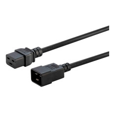 Monoprice 40129 | Heavy Duty Extension Cord IEC 60320 C20 to IEC 60320 C19 12AWG 20A/2500W SJT 250V Black 3ft