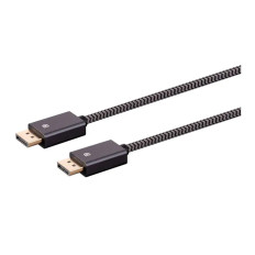Monoprice 40786 | DisplayPort 1.4 EasyPlug Nylon Braided Cable 3ft Gray (10 Pack)