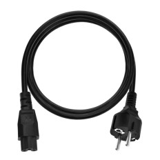 Monoprice 41086 | Power Cord CEE 7/7 (German and French) to IEC 60320 C5 2.5A/250V 2-Prong Black 6ft