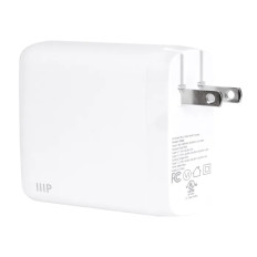 Monoprice 41988 | USB-C Charger 68W 2-port PD GaN Technology Foldable Wall Charger White for MacBook Pro/Air iPad Pro