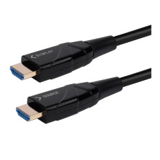 Monoprice 43333 | 4K High Speed Fiber Optic HDMI Cable 4K-60Hz 18Gbps HDR Active Optical Cable (AOC) 98ft Black