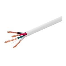 Monoprice 44335 | Speaker Wire CL3 Rated 4-Conductor 14AWG 250ft White