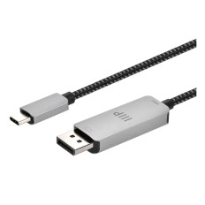 Monoprice 44469 | USB-C to DisplayPort Cable 32.4Gbps Active 8K-60Hz 4K-144Hz/120Hz 2K-240Hz Thunderbolt 4/3 Compatible 6ft