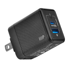 Monoprice 44679 | Compact 2‑Port 45W GaN Charger with USB‑C & USB‑A Ports: For Laptops Tablets and Phones