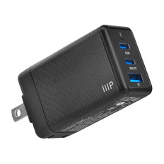 Monoprice 44681 | Compact 3‑Port 65W GaN Charger: For Laptop Tablets and Phones