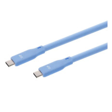 Monoprice 47203 | USB4 Gen 2 Silicone Cable 6ft Blue