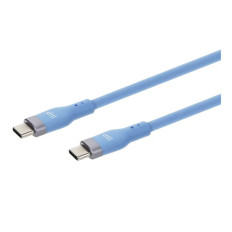 Monoprice 47249 | USB 2.0 USB-C to USB-C Silicone Cable 10ft Blue