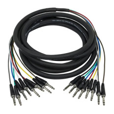 Monoprice 601196 | 6 Meter (20ft) 8-Channel 1/4inch TRS Male to 1/4inch TRS Male Snake Cable