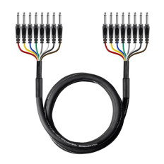 Monoprice 601496 | 6 Meter (20ft) 8-Channel 1/4inch TS Male to 1/4inch TS Male Snake Cable