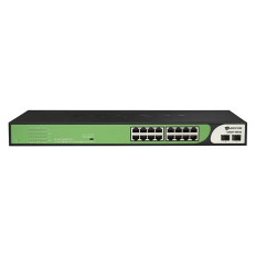 BDCOM S1500-16P2S | S1500-P 16 x Gigabit Ethernet PoE+ RJ-45 Network Port with 2x GbE SFP Expansion Slot Ethernet Switch