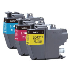 Brother LC402XL3PKS | High-yield Ink Color Yields Approx 1500 Pages Cyan/Magenta/Yellow for MFC-J5340DW/ J6540DW and J6940DW Inkjet Printers