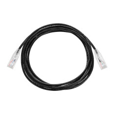 Monoprice 13542 | Cat6 Component Level Ethernet Cable SlimRun Pure Bare Copper UTP 28AWG 550MHz Snagless RJ45 10ft Black