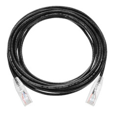 Monoprice 13547 | Cat6 Component Level Ethernet Cable SlimRun Pure Bare Copper UTP 28AWG 550MHz Snagless RJ45 14ft Black