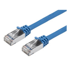 Monoprice 13665 | Cat7 Ethernet Patch Cable Double Shielded S/FTP Snagless RJ45 600MHz 10G 26AWG 100ft Blue