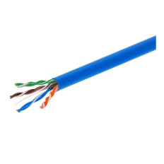 Monoprice 13678 | Cat5e 500ft Blue CMR UL Cable UTP Solid 24AWG 350MHz Pure Bare Copper