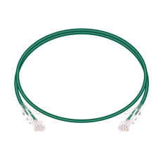Monoprice 14804 | Cat6 Component Level Ethernet Cable SlimRun Pure Bare Copper UTP 28AWG 550MHz Snagless RJ45 2ft Green
