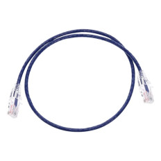 Monoprice 14805 | Cat6 Component Level Ethernet Cable SlimRun Pure Bare Copper UTP 28AWG 550MHz Snagless RJ45 2ft Purple