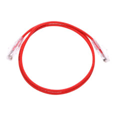 Monoprice 14806 | Cat6 Component Level Ethernet Cable SlimRun Pure Bare Copper UTP 28AWG 550MHz Snagless RJ45 3ft Red