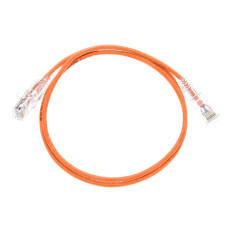 Monoprice 14807 | Cat6 Component Level Ethernet Cable SlimRun Pure Bare Copper UTP 28AWG 550MHz Snagless RJ45 3ft Orange