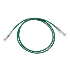 Monoprice 14808 | Cat6 Component Level Ethernet Cable SlimRun Pure Bare Copper UTP 28AWG 550MHz Snagless RJ45 3ft Green