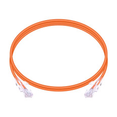 Monoprice 14811 | Cat6 Component Level Ethernet Cable SlimRun Pure Bare Copper UTP 28AWG 550MHz Snagless RJ45 5ft Orange
