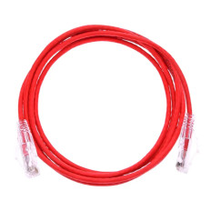Monoprice 14814 | Cat6 Component Level Ethernet Cable SlimRun Pure Bare Copper UTP 28AWG 550MHz Snagless RJ45 7ft Red