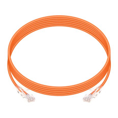 Monoprice 14819 | Cat6 Component Level Ethernet Cable SlimRun Pure Bare Copper UTP 28AWG 550MHz Snagless RJ45 10ft Orange