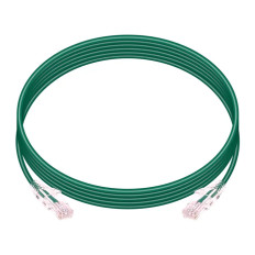 Monoprice 14820 | Cat6 Component Level Ethernet Cable SlimRun Pure Bare Copper UTP 28AWG 550MHz Snagless RJ45 10ft Green