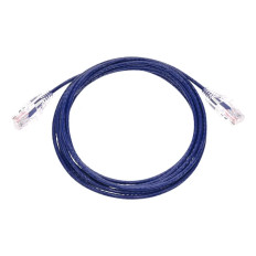 Monoprice 14821 | Cat6 Component Level Ethernet Cable SlimRun Pure Bare Copper UTP 28AWG 550MHz Snagless RJ45 10ft Purple