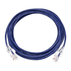 Monoprice 14825 | Cat6 Component Level Ethernet Cable SlimRun Pure Bare Copper UTP 28AWG 550MHz Snagless RJ45 14ft Purple