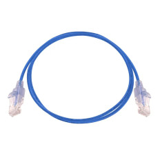 Monoprice 15154 | Cat6A Ethernet Patch Cable SlimRun Snagless RJ45 550MHz UTP Pure Bare Copper 10G 30AWG 10-Pack 3ft Blue