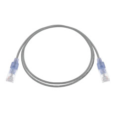 Monoprice 15155 | Cat6A Ethernet Patch Cable SlimRun Snagless RJ45 550MHz UTP Pure Bare Copper 10G 30AWG 10-Pack 3ft Gray