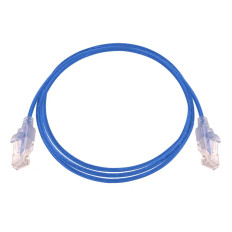 Monoprice 15158 | Cat6A Ethernet Patch Cable SlimRun Snagless RJ45 550MHz UTP Pure Bare Copper 10G 30AWG 10-Pack 5ft Blue
