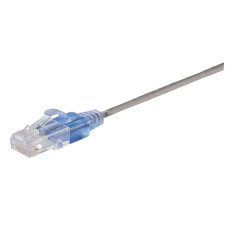 Monoprice 15159 | Cat6A Ethernet Patch Cable SlimRun Snagless RJ45 550MHz UTP Pure Bare Copper 10G 30AWG 10-Pack 5ft Gray