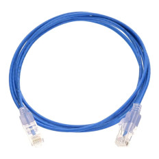 Monoprice 15162 | Cat6A Ethernet Patch Cable SlimRun Snagless RJ45 550MHz UTP Pure Bare Copper 10G 30AWG 10-Pack 7ft Blue