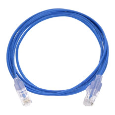 Monoprice 15166 | Cat6A Ethernet Patch Cable SlimRun Snagless RJ45 550MHz UTP Pure Bare Copper 10G 30AWG 10-Pack 10ft Blue