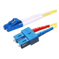 Monoprice 15584 | SMF Optic Cable LC-SC UL 2mm 9/125 OFNR Duplex Yellow 2m