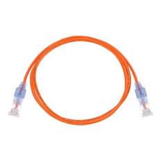 Monoprice 16346 | Cat6A Ethernet Patch Cable SlimRun Snagless RJ45 550MHz UTP Pure Bare Copper 10G 30AWG 10-Pack 5ft Orange