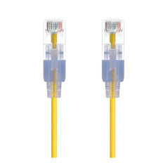 Monoprice 16347 | Cat6A Ethernet Patch Cable SlimRun Snagless RJ45 550MHz UTP Pure Bare Copper 10G 30AWG 10-Pack 5ft Yellow