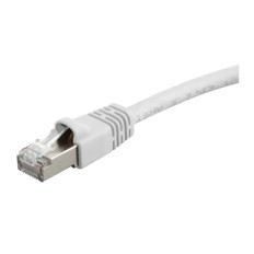Monoprice 24320 | Cat6A Ethernet Patch Cable Snagless RJ45 550MHz STP Pure Bare Copper Wire 10G 26AWG 1ft White