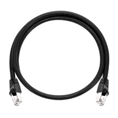 Monoprice 24335 | Cat6A Ethernet Patch Cable Snagless RJ45 550MHz STP Pure Bare Copper Wire 10G 26AWG 3ft Black